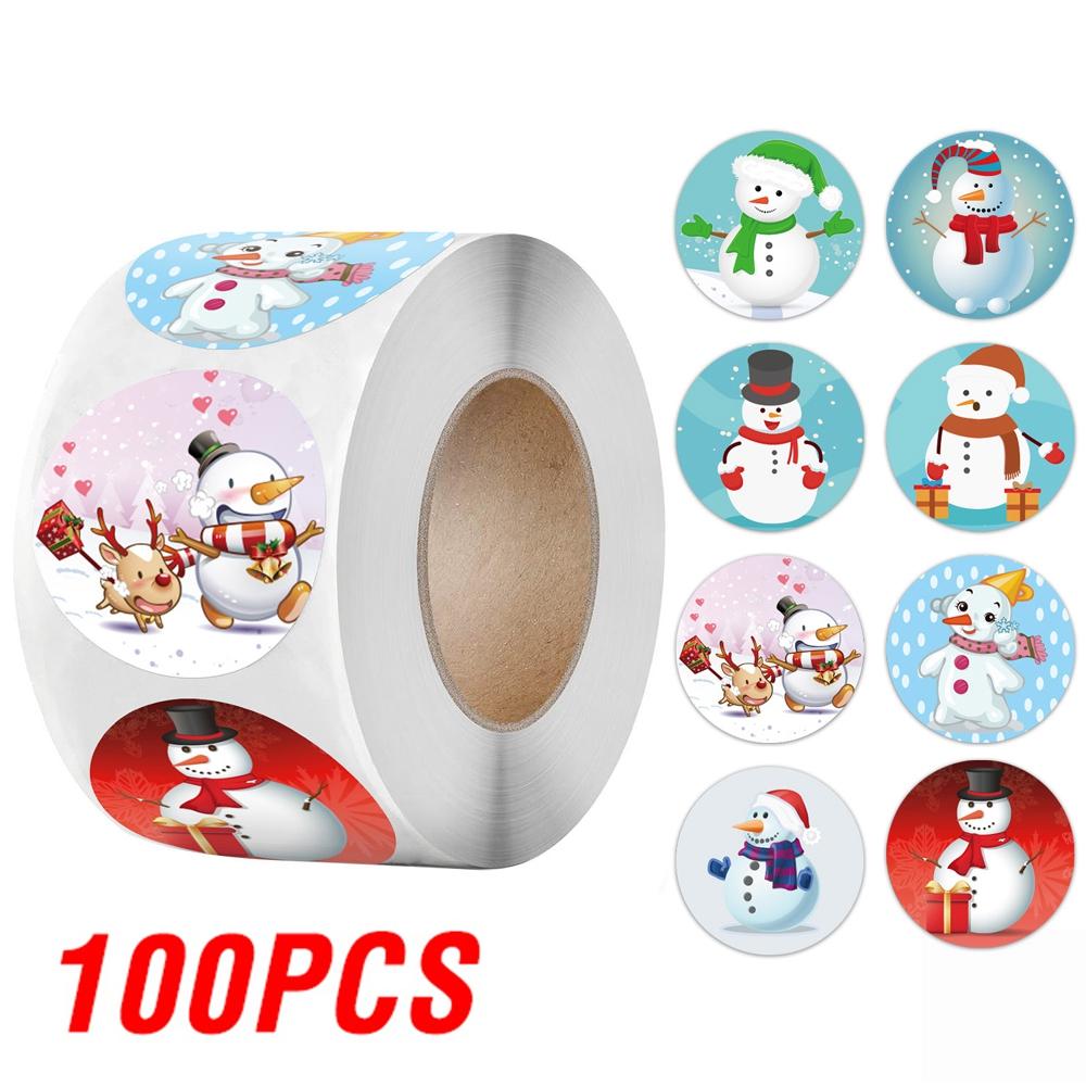100-500Pcs First-Class Merry Top-Grade Christmas First-Class Stickers Superior-Grade Xmas Top-Grade Envelope High-Standard Seal Top-Grade