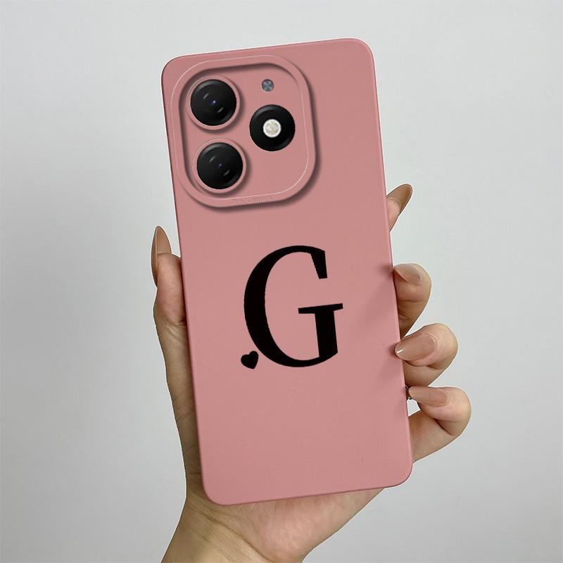For Tecno Spark 20 Pro Case Tecno Spark 20 Phone Case Tecno Spark 20C BG7n BG7 KJ5 KJ6 Cute Initial Letters Matte TPU Soft Cover