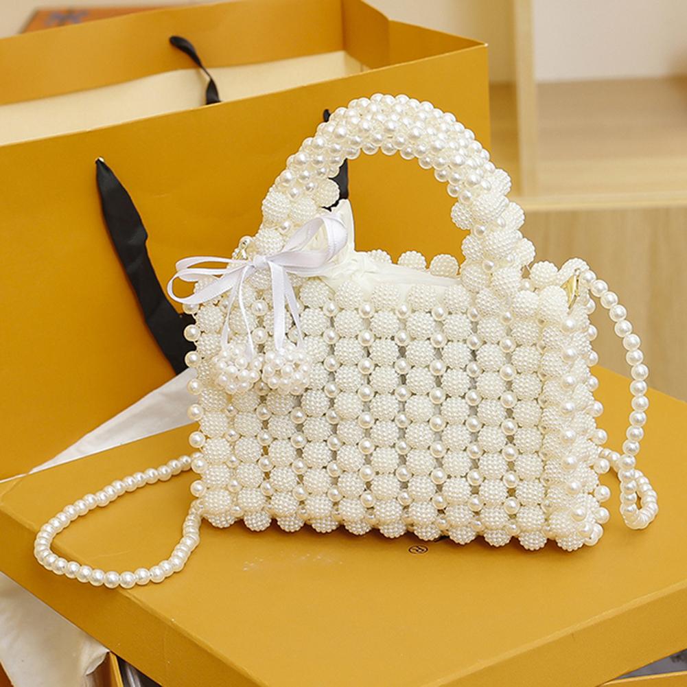 

2024 Новинка жемчужный кошелек-клатч Роскошная дизайнерская сумка Модная вечерняя сумка Женская шикарная сумка-хобо с цепочкой из бисера Маленькие квадратные сумки
