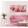 3pcs Pink Cowgirl Canvas Wall Art Funky Cowgirl Boots Posters Prints Paintings Western Flower Boots Hat Aesthetic Pictures Wall Decor for Preppy Room
