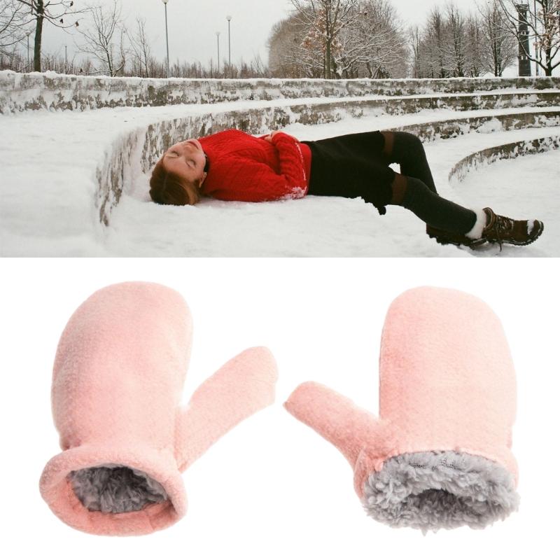 2-4Y Fleece Mitten Kids Winter Kids Mittens Plush Thick Warm Toddler Gloves Plush Gloves Mitts Kid Cycling Gloves