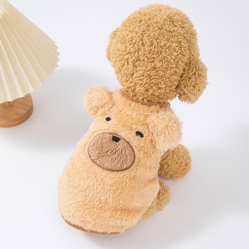 

Cute dog clothes winter vest warm soft flannel clothing 2XL