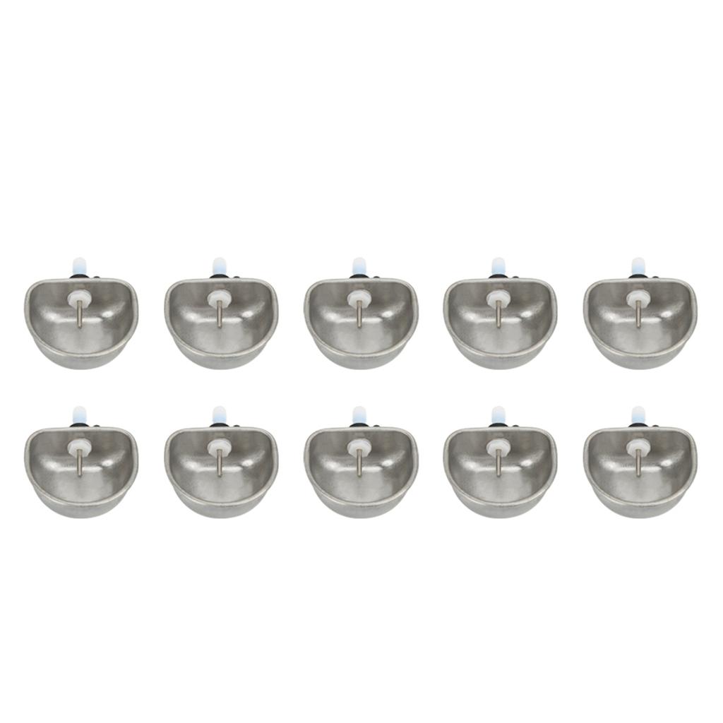 10PCS Rabbit Breeding Equipment Anti Scratch Stainless Steel Nipple Drinking Water Bowl