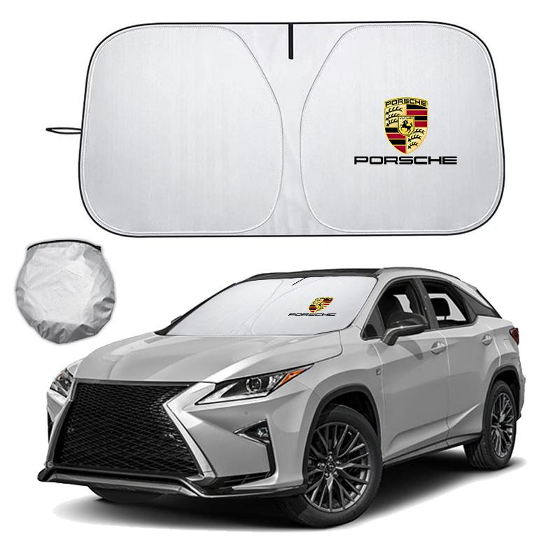 Car Windshield Sun Shade Cover Sun Protection Board For Porsche Cayenne Panamera Macan 911 718 Taycan Boxster Cayman 918 Pajun