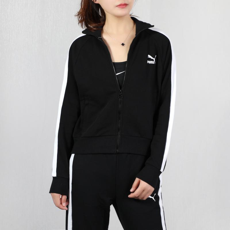 Puma Classics T7 Track Jacket FT Stand Collar Women Outerwear Black 595938-01