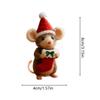 3D Christmas Felt Mouse Mini Animal Figurine Christmas Handmade Felt Mouse Ornament Desktop Decoration Party Gifts