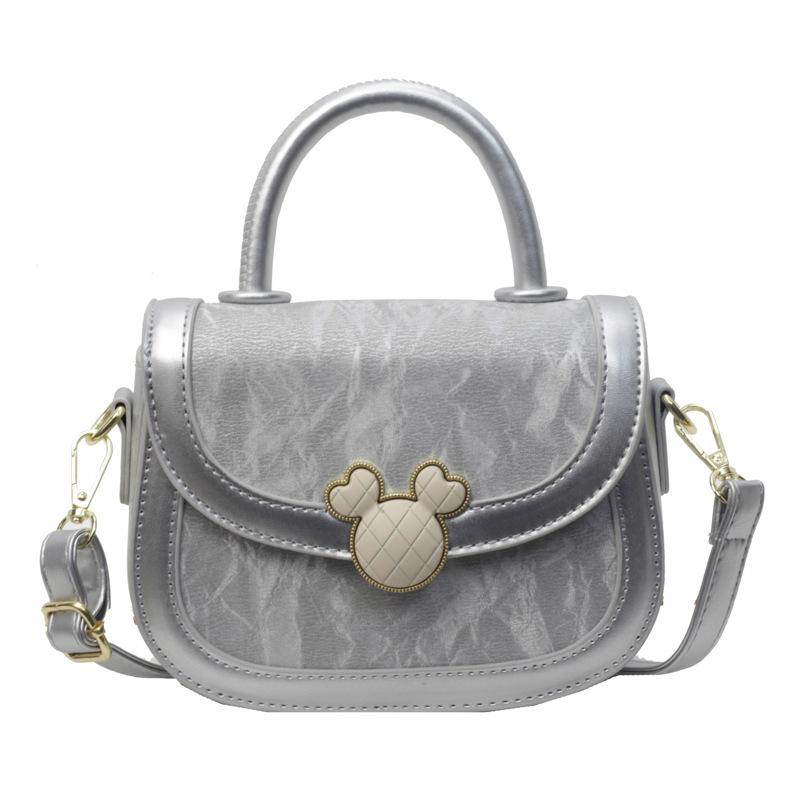 

Сумка Новая Мода Универсальная Наплечная Сумка Мессенджер Милая Портативная Маленькая Квадратная Сумка серебряный