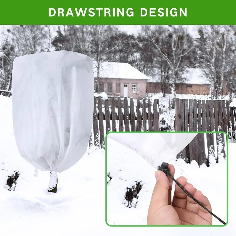 Multi-size Winter Plant Protection Bag Non-woven Plant Against Cold Warm Cover with Zipper Drawstring Vegetation Anti-Frost Bags