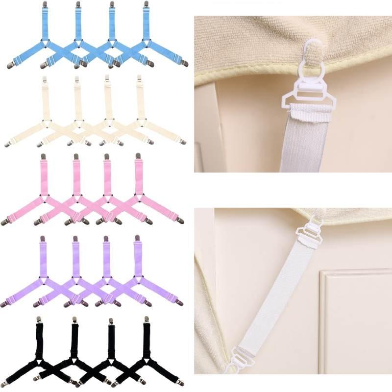 Adjustable Bed Sheet Clips Set For Nonslip Mattress And Curtain Securement