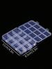 1pc Empty Clear Plastic Organizer Box 6/7/12/24Grids Plastic Box Y2K Nail Art Rhnestone Storage /Container Tool