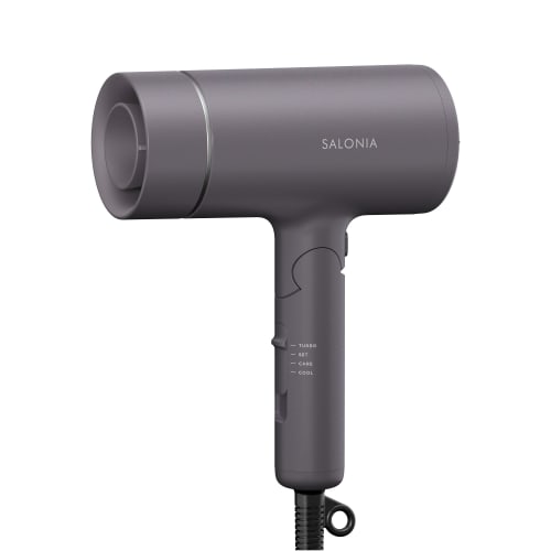 

SALONIA Glossy Care Dryer Большой объем воздуха Быстрая сушка Легкий фен для волос Серый [Эксклюзив .co.jp]