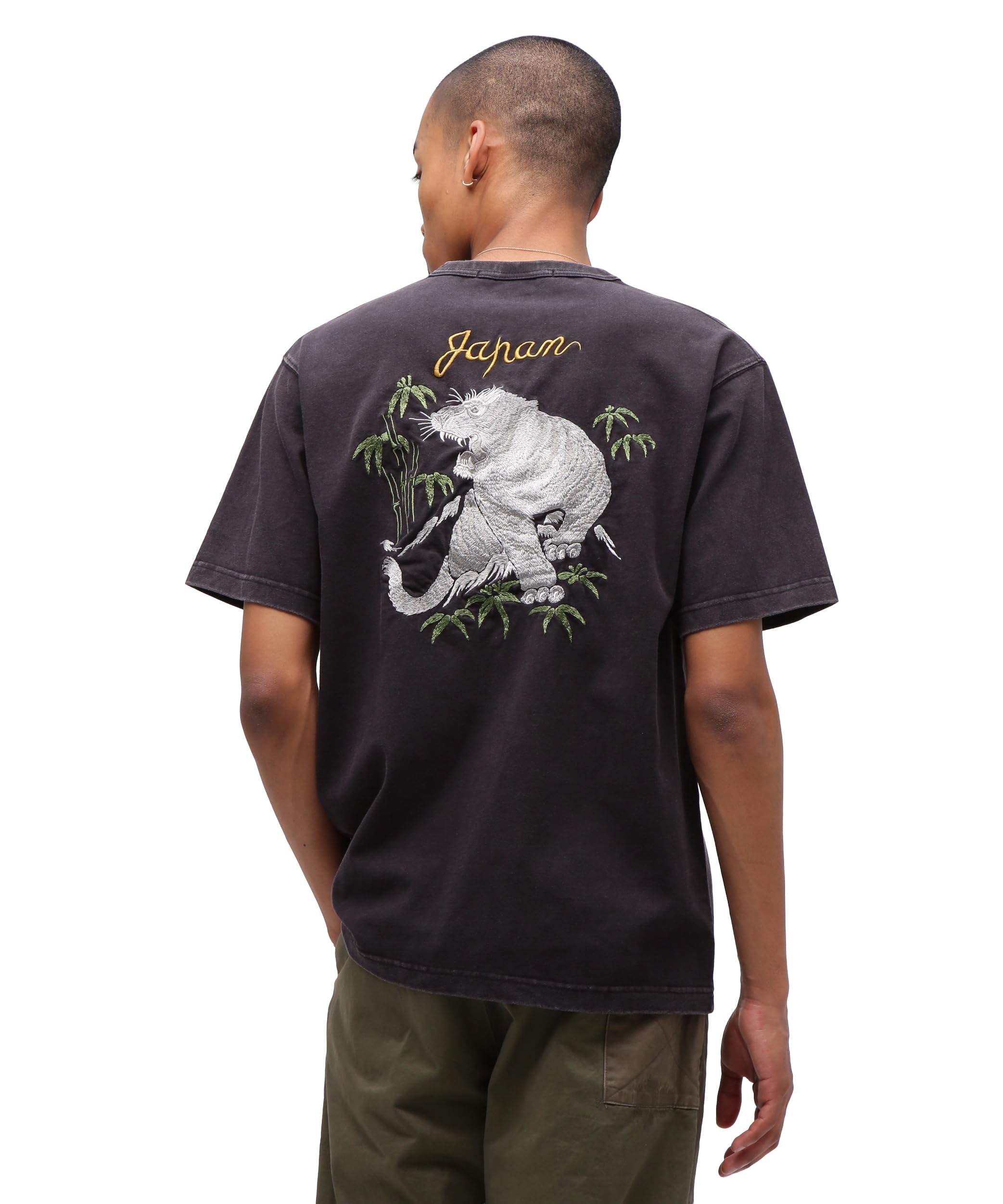 AVIREX SOUVENIR COLLECTION SUKA T-SHIRT TIGER men s XL 010 black 783-5234018