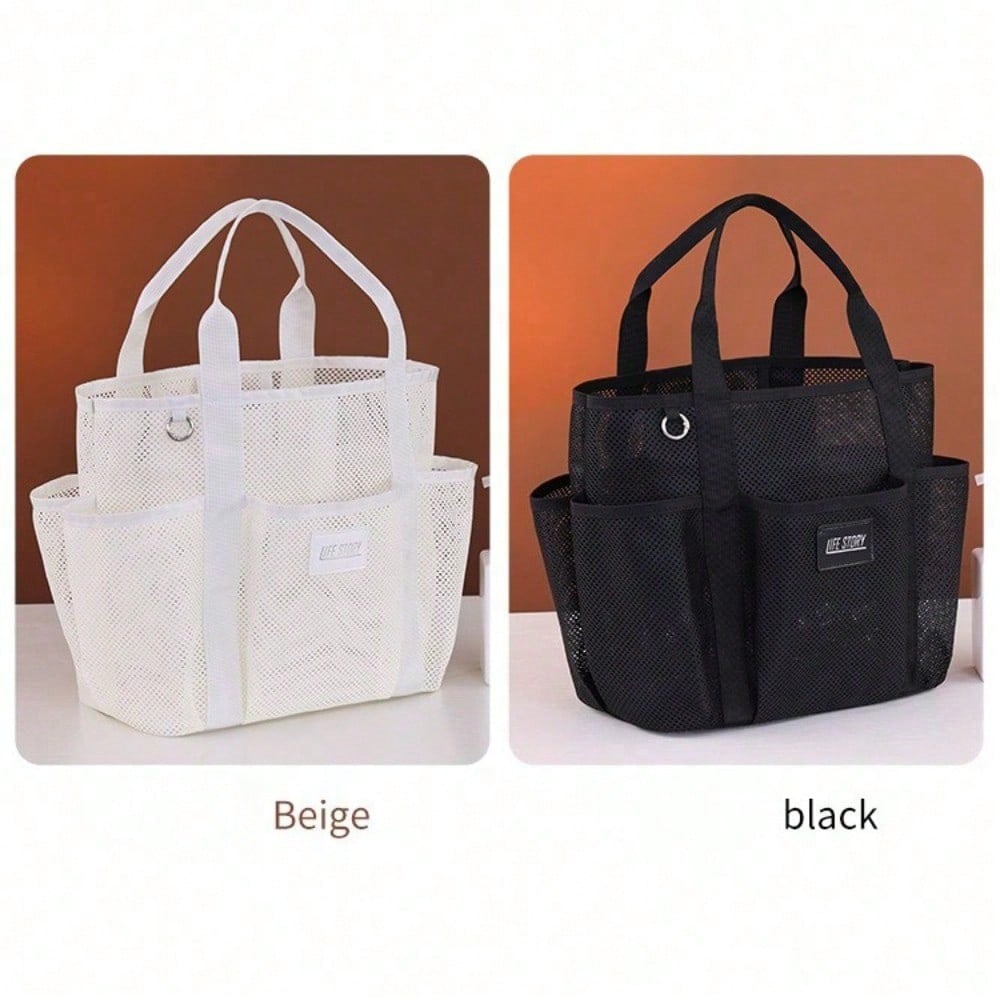 Mesh Beach Bag Travel Storage Bag Portable Swimming Vacation Storage Bag