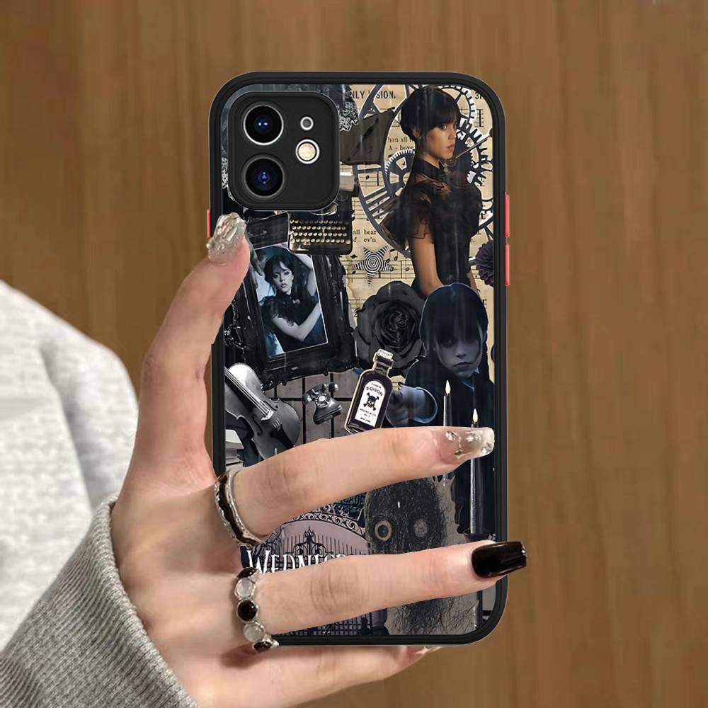 American W-WednesdayS Movie TV A-Addams Matte Transparent Phone Cover For IPhone Case 16 15 14 13 12 11 Pro Max X XS Max Plus