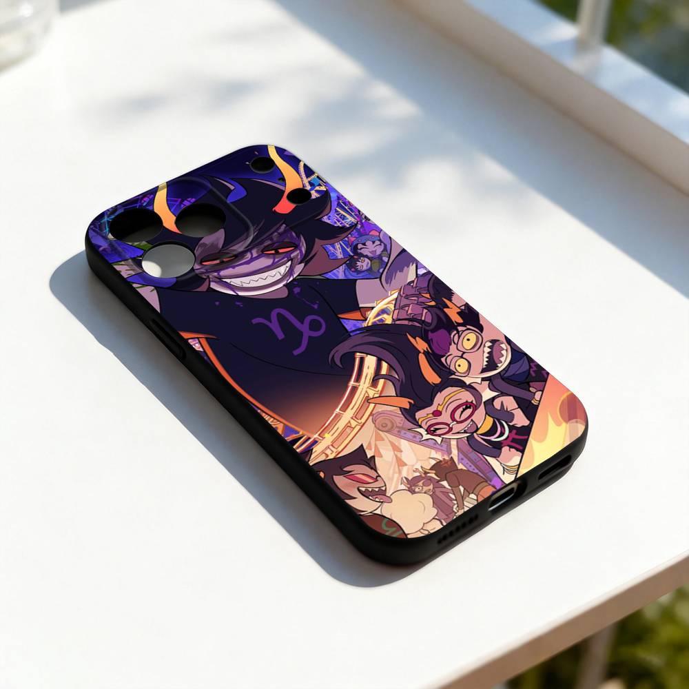 

Cool H-HomestuckS For iPhone 17,16,15,14,13,12,11,Pro,Max,Plus,E,SE4,Air,Mini Black Soft Cover Phone Case iPhone14Plus