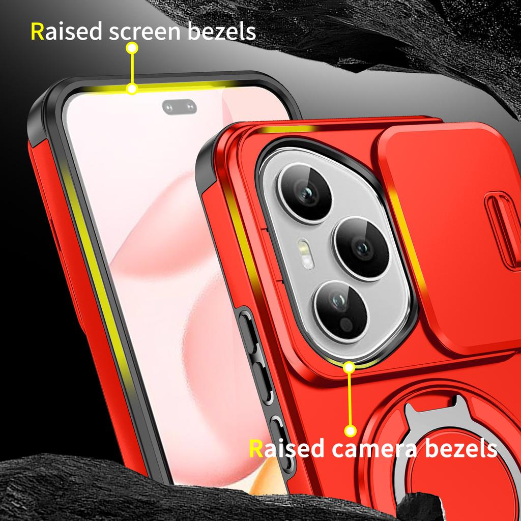 Magnetic Stand Phone Case for Huawei Honor 400 Pro Slide Camera Protection Cover For Honor 400 Lite X60 Pro X9C Magic 7 Armor