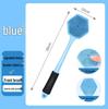 Double-Sided Silicone Bath Brush with Soft Bristles & Long Handle