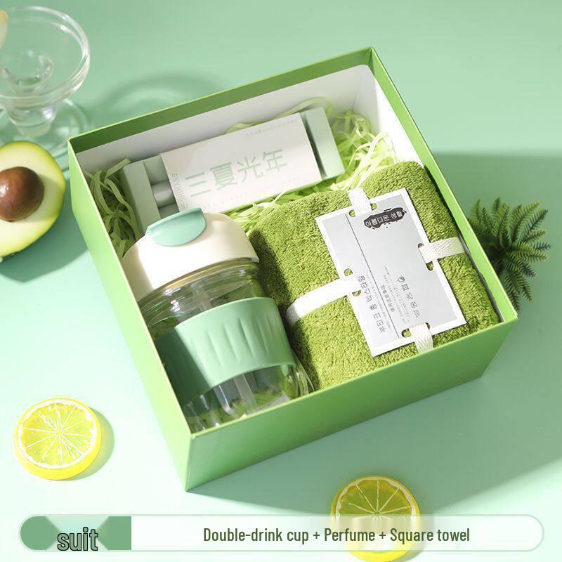 Jun 17 AQ Festival Gift Cup Sets Glass Cup, Towel