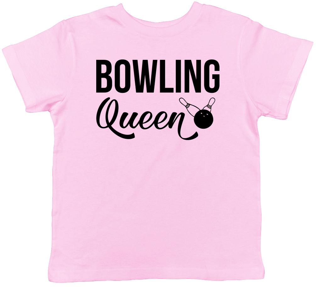Bowling Queen Girls Childrens Kids T-Shirt 130