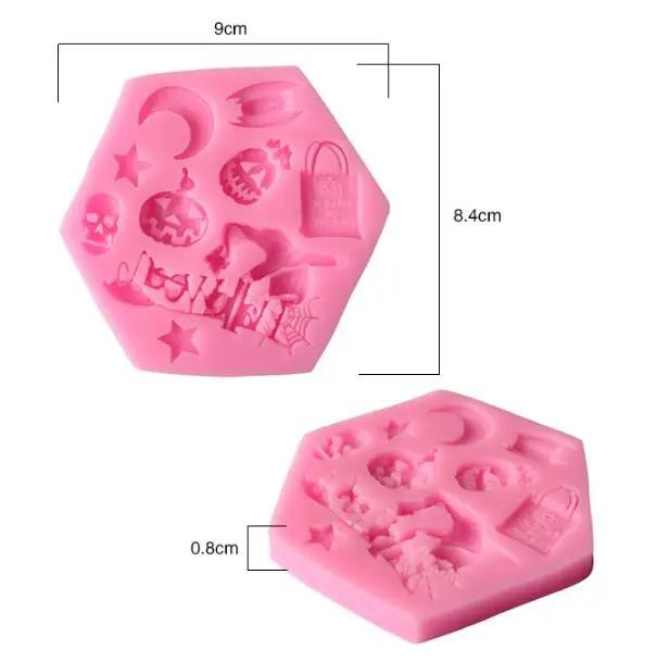 Halloween Pumpkin - Style Liquid Silicone Mold Fondant Cookie Cake Sugar Craft Plunger Cutter Mold Tool