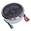 110mm 4 3/8in 4 In 1 Multifunction Gauge DC 12V 0-150PSI Oil Pressure Fuel Level 100-250℉ Water Temp 8-16V Voltmeter for RV Boat Truck (Black Dial