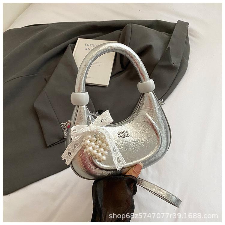 Premium Sense Niche Bag Women's 2025 New Spring and Summer Versatile Messenger Bag Exquisite Mini Small Bag Half-moon Bag