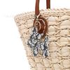 ins wind creative puppy keychain leather pendant PU leather cute dog keychain multi-color bag pendant