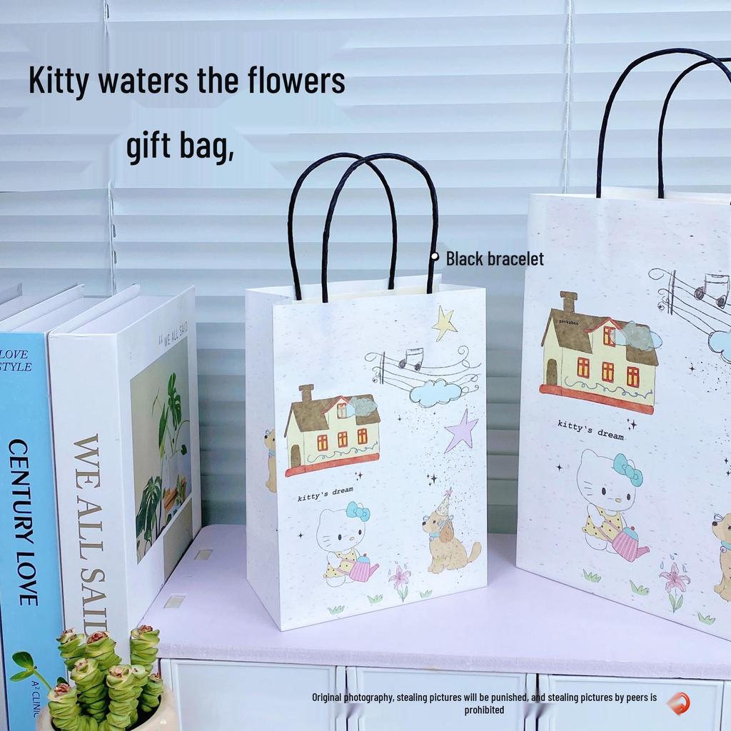 Cute Cartoon Kraft Paper Tote for Jewelry & Small Gifts