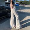 YC&2 Retro Spicy Girl Low-Waist Wide-Leg Flared Jeans for Women - Slimming, Micro-Elastic, Versatile, Spring/Summer