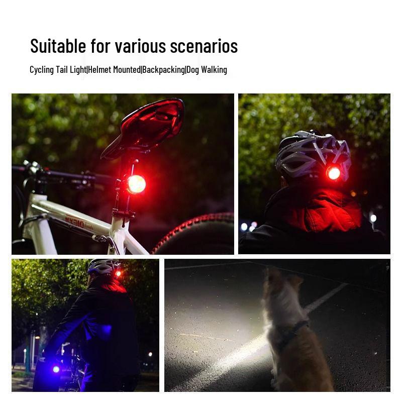 USB Rechargeable Compact Bicycle and Scooter Light - Front, Tail, and Safety Warning Lamp