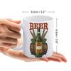1pc 11oz Double-Sided Printed Mug for Beer Fans, Clean and Durable Ceramic, Fun Daily Gift for Friends
