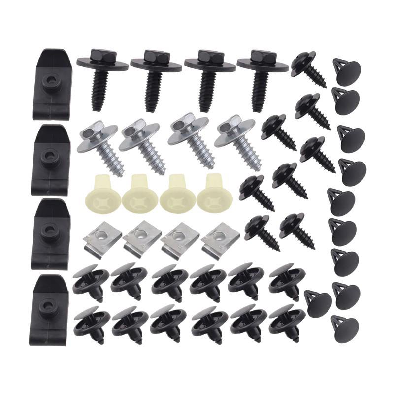 50pcs U-Type Nut Clips & Screws Kit for Toyota Lexus Engine Splash Shield Fender