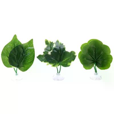 Unit Fish Tank Decorative Piece, Green Leaf Stress-Reducing Hammock for Betta Fish with Suction Cup.