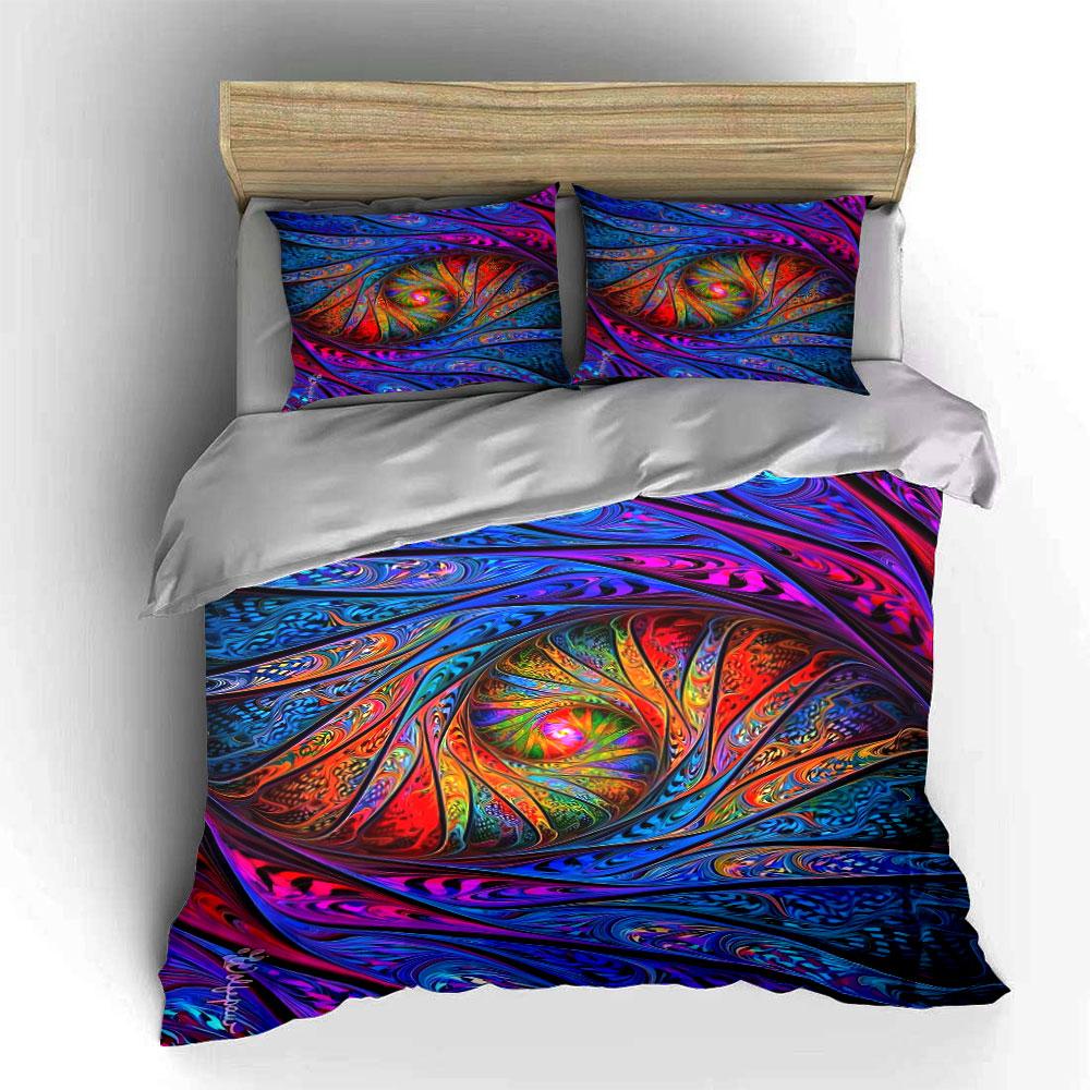 Abstract swirling eye motif. Bedding sets Duvet cover sets Duvet covers Pillowcases(1* Duvet Cover 2* Pillowcases without duvet insert)