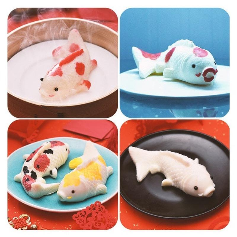 1Pcs 3D Koi Fish Carp Mold Cake Chocolet Baking Mold Cake Decoration Mould Silicone Jelly Handmade Mold