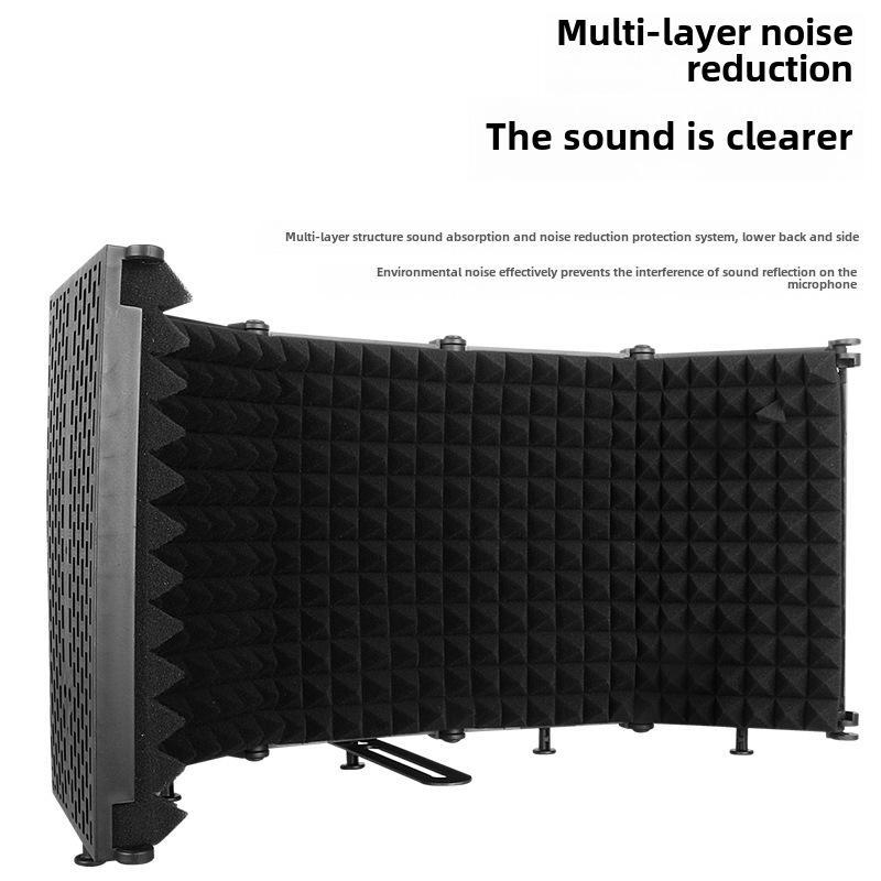 Soundproof Microphone Cover: Noise-Reducing Folding Windscreen for Studio Recording