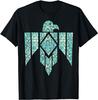 Tribal Eagle Turquoise Snake Skin Print T-shirt