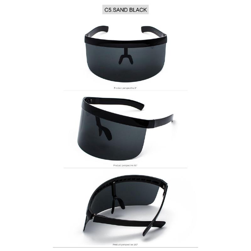 Sunscreen Anti-peeping Sunglasses Oversized Mask Shape Shield Style Men Women Windproof One Large Lens face shield