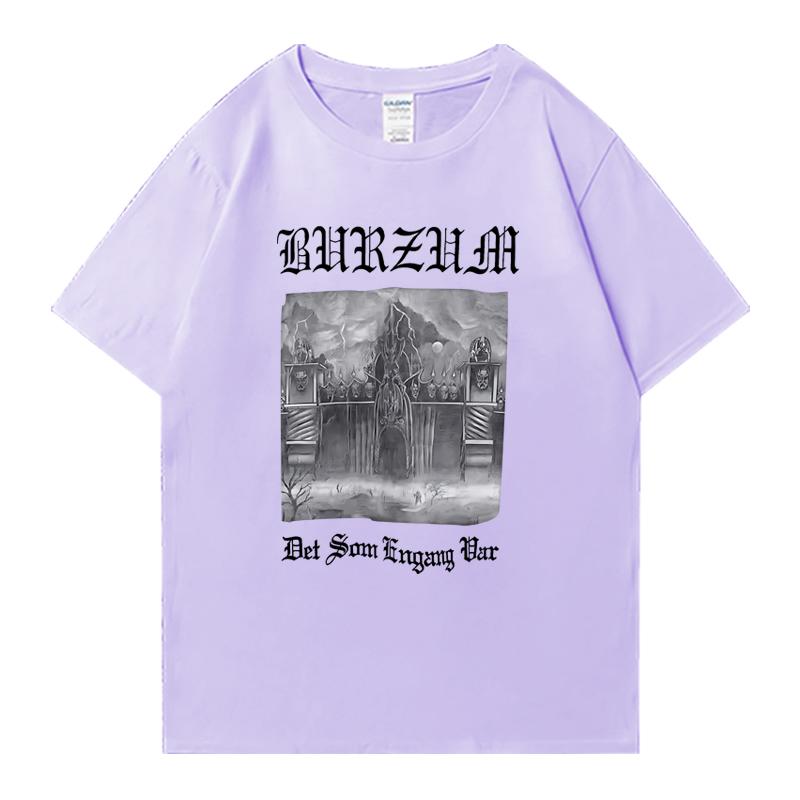 Vintage Hip Hop Burzum Band Printed streetwear Men Women Death rock Heavy metal short sleeve t-shirts Unisex 100% Cotton T shirt