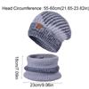 soft Winter Beanie Hat Scarf Set Thicken Stylish Design Thermal Knit Cap Thermal Protection Fleece Lined Warm Wool Hat Women/men