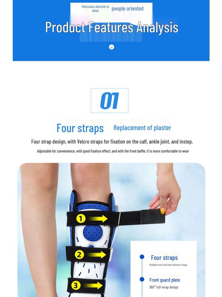Ankle Brace for Fracture, Sprain, and Foot Drop Rehabilitation