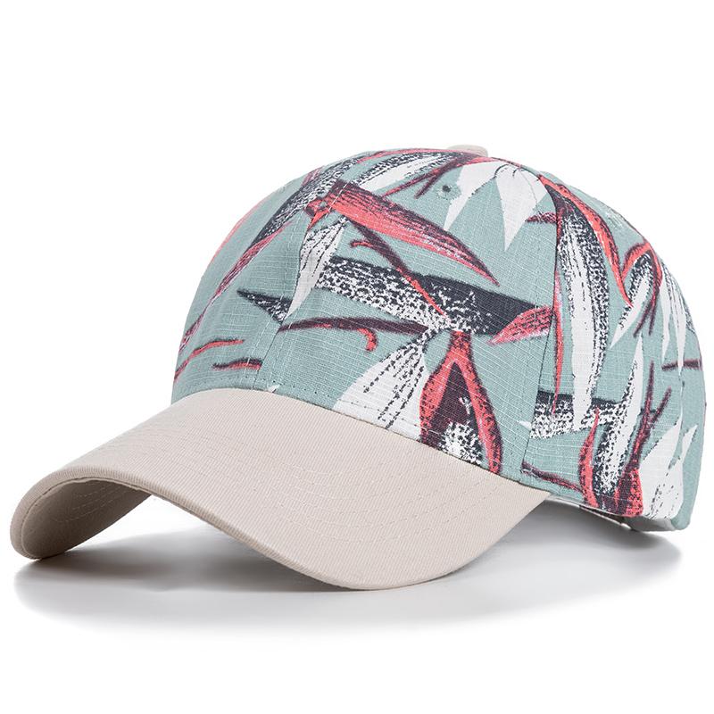 New Fashion Women Cap Flowers And Foliage Print Baseball Cap Female Outdoor Streetwear Caps Hats