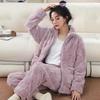 Langsha Women's Winter Coral Fleece Loungewear Set