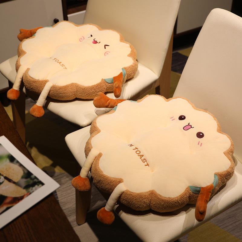 Cute Toast Bread Slice Plush Pillow Cushion for Cats/Decor