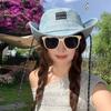 Lightweight Denim Bucket Hat Sunscreen Fisherman Hat Retro Sun Protection Basin Cap  Camping