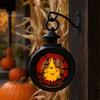 LED Decorative Flame Light Halloween Retro Pumpkin Lantern, Electronic Candle Light, Vintage Portable Handheld Lamp for Bar Haunted House Decor