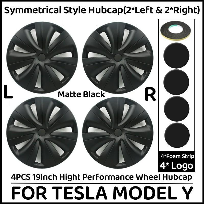 

19Inch Wheel Hubcap for TESLA Model Y 2019-2024 4PCS Performance Replacement Hub Cap Automobile Wheel Full Rim Cover Accessories TESLA