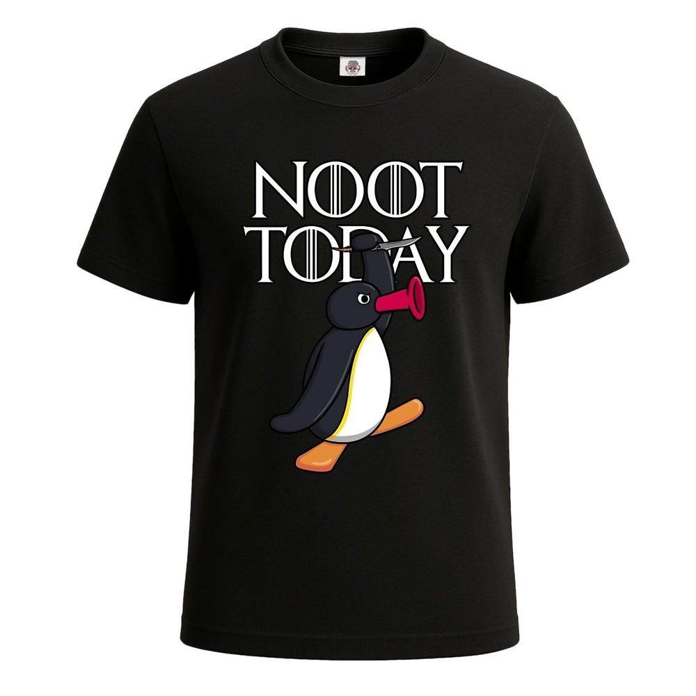 New noot today pingu funny penguin graphic mens tshirt gift party novelty top