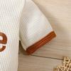 Export Ins Baby Boy Summer Letter Embroider Short Sleeve Adjustable One-Piece Romper Cute Hat