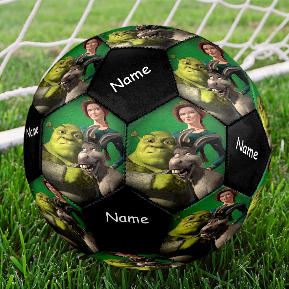 Custom Name Shrek Theme Size 5 Soccer Ball, Suitable for Both Indoor and Outdoor Matches, a Gift Suitable for Everyone.